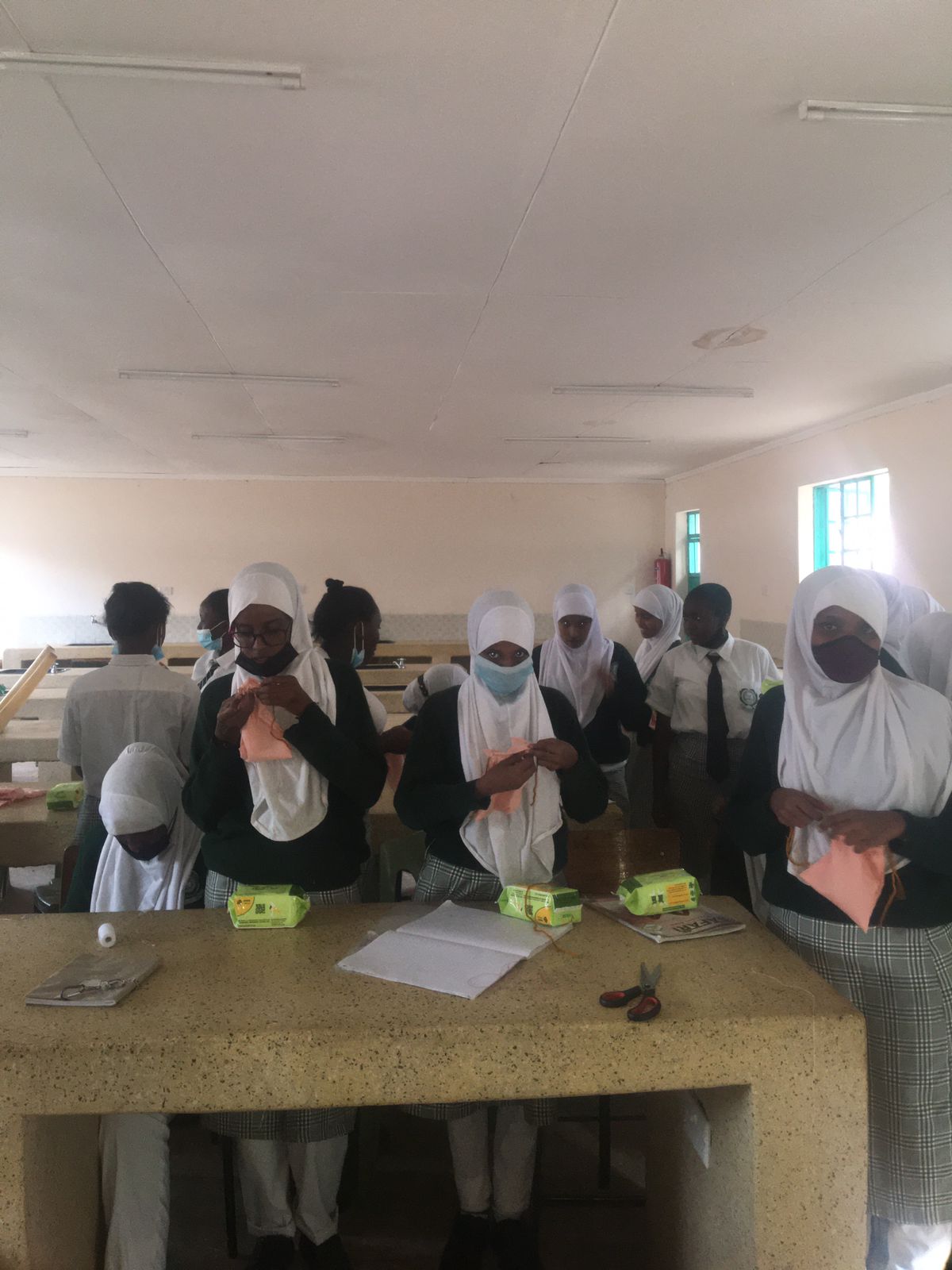 Musk Care menstrual heath & hygiene workshop at Pumwani Girls High School